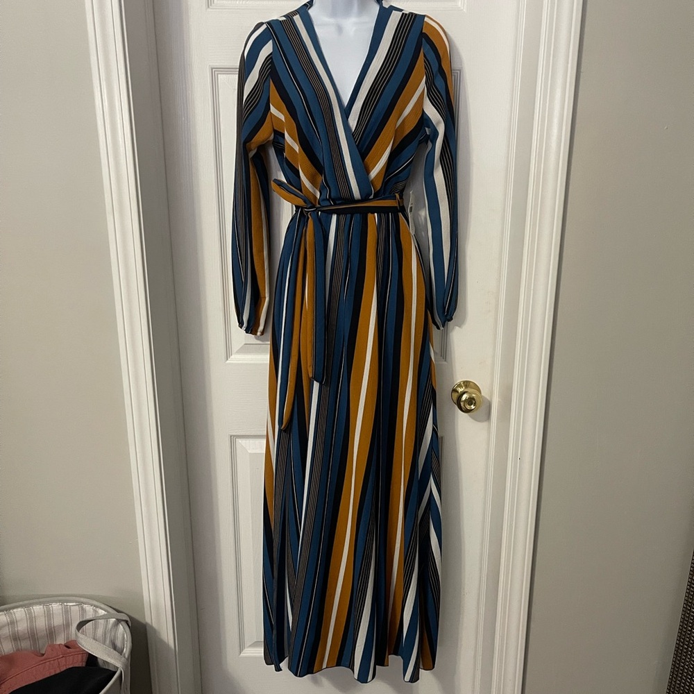 Altered State Striped Maxi Dress with Belt